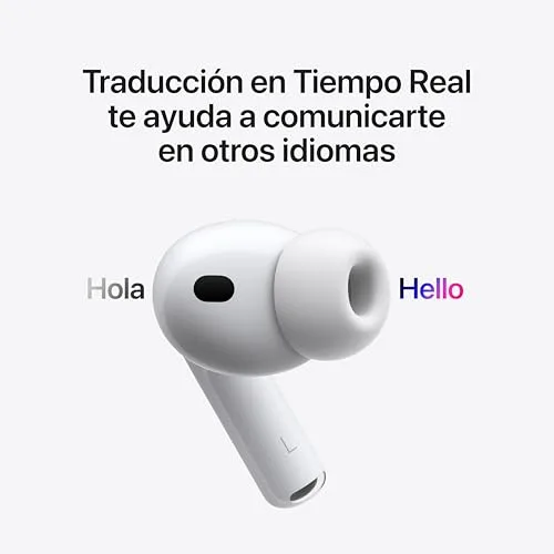 Apple ▫️ AirPods Pro 3: Auscultadores sem fios com cancelamento ativo de ruído, medição da frequência cardíaca, Bluetooth, Áudio Espacial, som de alta fidelidade e carregamento por USB-C 5