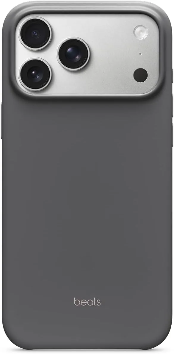 Beats ▫️ Capa com MagSafe, controlo da câmara, acabamento mate e interior em microfibra para iPhone 17 Pro MAX – Cinza antracite