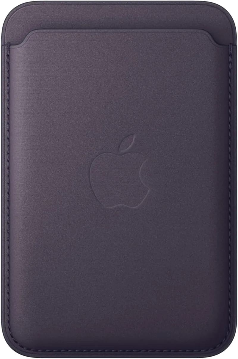 Apple ▫️ Carteira com Trançado Fino e MagSafe para o iPhone - Roxo Noturno 