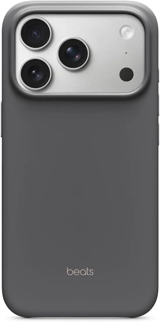 Beats ▫️ Capa com MagSafe, controlo da câmara, acabamento mate e interior em microfibra para iPhone 17 Pro – Cinza antracite