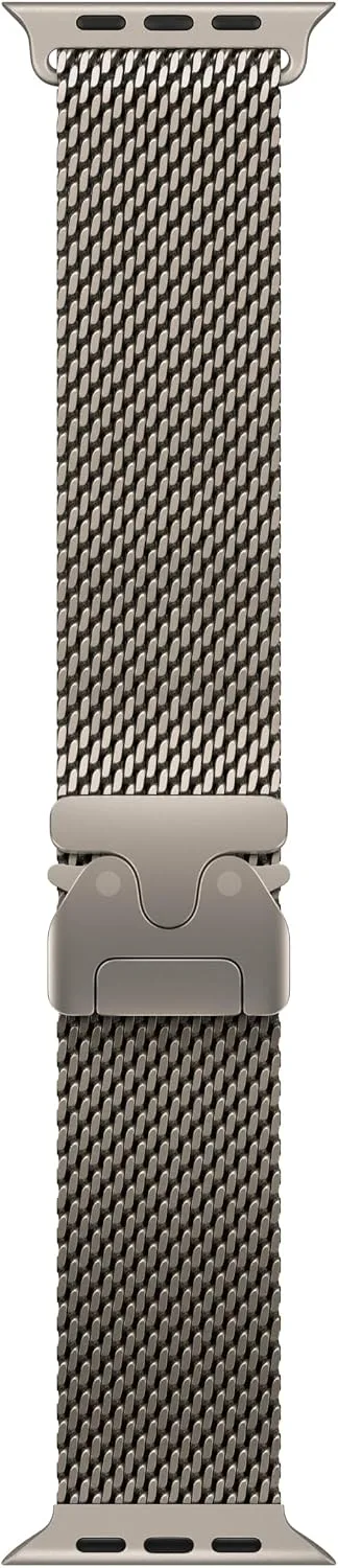 Apple ▫️ Pulseira Watch - Pulseira Milanese Loop - 49 mm - Titânio Natural - Tamanho S