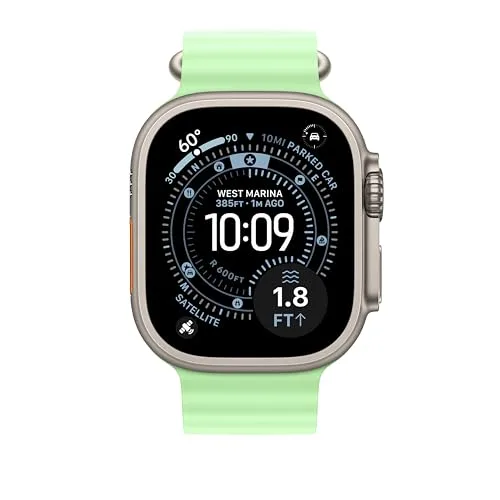 Apple ▫️ Pulseira Watch - Extensão Ocean Band - 49 mm - Verde néon - Extragrande 3