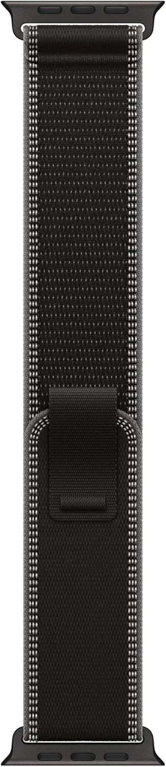 Apple ▫️ Pulseira Watch - Pulseira Loop Trail - 49 mm - Preto/carvão - Tamanho S/M