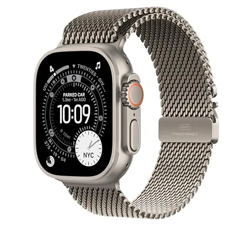 Apple ▫️ Pulseira Watch - Pulseira Milanese Loop - 49 mm - Titânio Natural - Tamanho L 2
