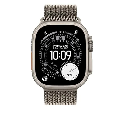 Apple ▫️ Pulseira Watch - Pulseira Milanese Loop - 49 mm - Titânio Natural - Tamanho L 3