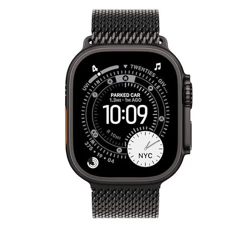 Apple ▫️ Pulseira Watch - Pulseira Milanese Loop - 49 mm - Titânio Preto - Tamanho L 3