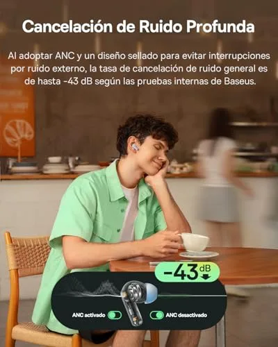 Baseus ▫️ Auscultadores intra-auriculares EP10 NC com cancelamento de ruído 2