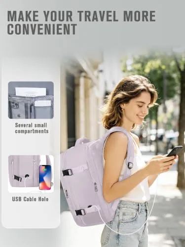 Hayayu ▫️ Mochila de viagem para cabine de avião 40x30x20 – Malas de viagem para cabine 40x30x20 5