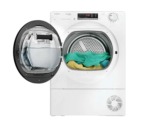 CANDY ▫️ Smart Pro Inverter CRO EH9N4TBE-S, Secadora de 9 kg, Bomba de Calor, Painel Smart Touch, Wi-Fi, Aplicação hOn, 14 ciclos, 3 ciclos rápidos, Certificado para secagem de lã, Snap & Dry, Início diferido de 24 horas, 63 dB, Branco 5