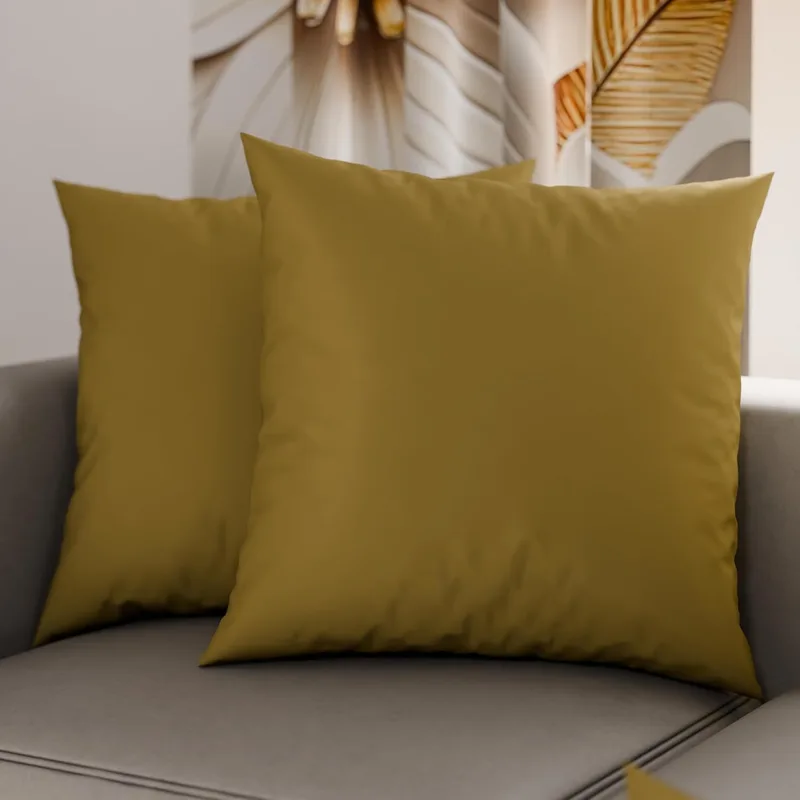 PETTI ARTIGIANI ITALIANI ▫️ PETTI Artesãos Italianos - Conjunto de duas capas de almofada em microfibra de 65x65 cm, almofadas decorativas para o quarto, almofadas para sofá, conjunto de 2 capas de almofada, capa de almofada em barro de cor lisa,