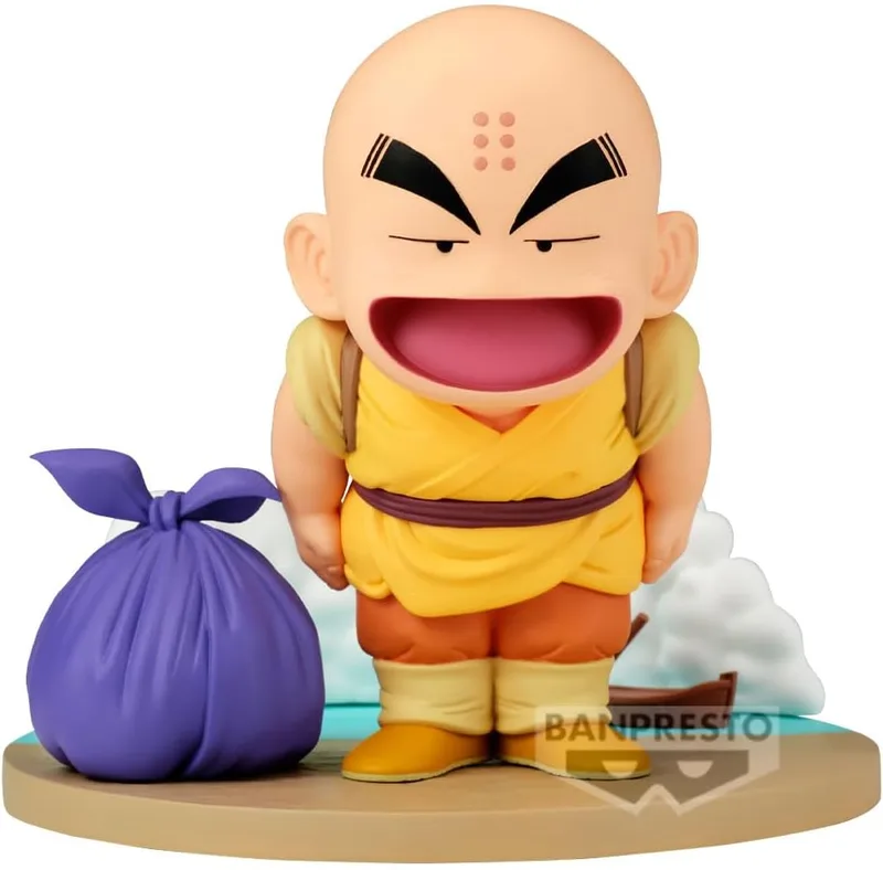 Banpresto ▫️ Figura de Ação Krillin Dragon Ball - Caixa de História 10cm - BP29902P Multicolor - Figura Colecionável - Ideal para Fãs do Anime Dragon Ball
