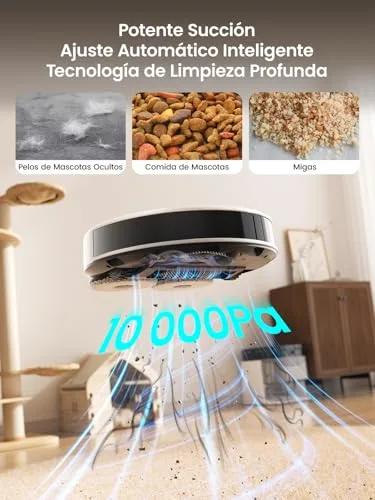 Lefant ▫️ Robô aspirador e esfregador M3L, 220 min, sucção de 10 000 Pa, navegação dToF, esfregamento com dupla rotação, lavagem e secagem automáticas, esvaziamento automático de 3,2 L, escovas anti-emaranhamento 3