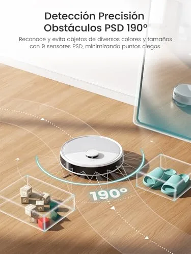 Lefant ▫️ Robô aspirador e esfregador M3L, 220 min, sucção de 10 000 Pa, navegação dToF, esfregamento com dupla rotação, lavagem e secagem automáticas, esvaziamento automático de 3,2 L, escovas anti-emaranhamento 6