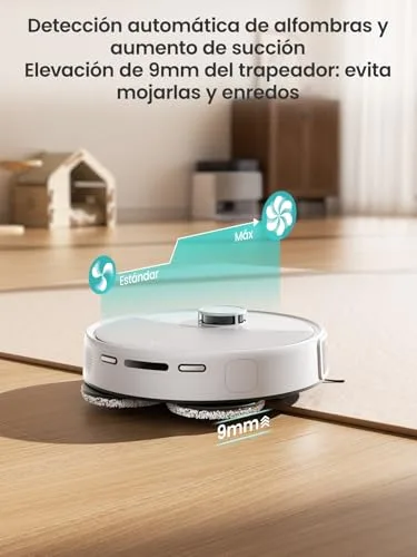 Lefant ▫️ Robô aspirador e esfregador M3L, 220 min, sucção de 10 000 Pa, navegação dToF, esfregamento com dupla rotação, lavagem e secagem automáticas, esvaziamento automático de 3,2 L, escovas anti-emaranhamento 7