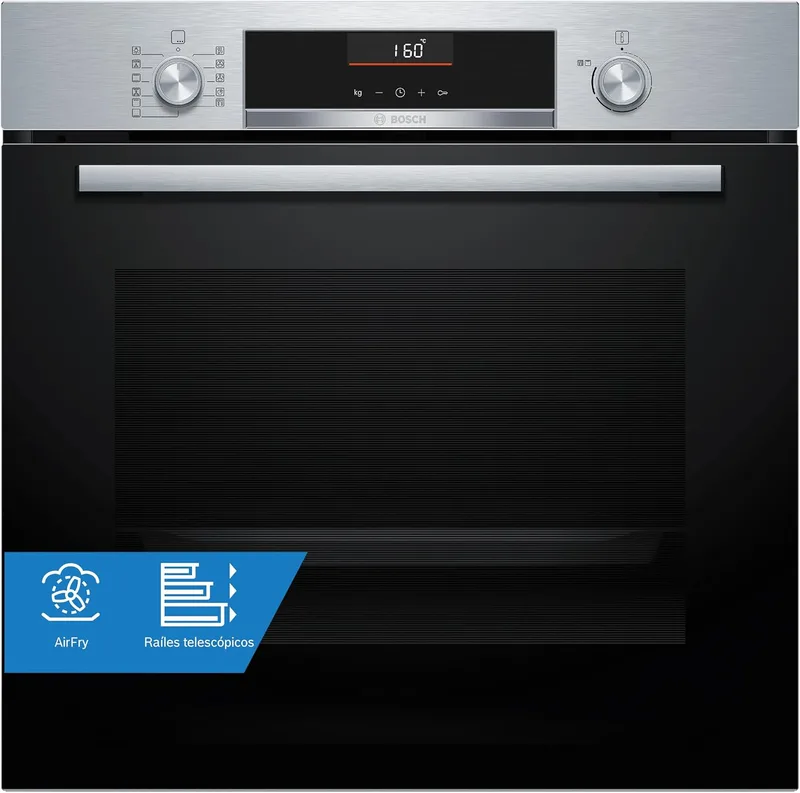 Bosch ▫️ Forno, Série 6, Função AirFry, Receitas pré-programadas, preto, HBG536ES4