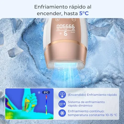 Deplite ▫️ 21J Depilador a laser com função de refrigeração 600-1200 nm, branco 2