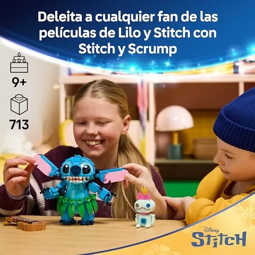 LEGO ▫️ Brinquedos Stitch e Scrump da Disney – 2 Figuras com Acessórios, incluindo ukulele e peluche – Decoração para o quarto – Presente de aniversário para meninas e meninos a partir dos 9 anos e fãs – 43296 2