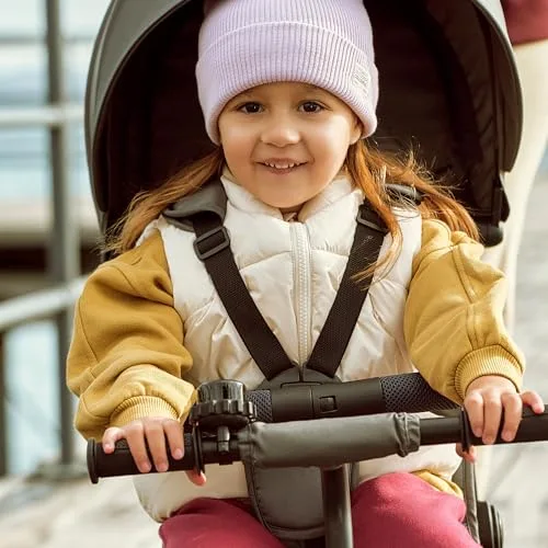 Kinderkraft ▫️ Aston 2 Pro Triciclo Evolutivo, Bicicleta sem pedais, Bicicleta para bebés, para crianças, Cinto de segurança, com acessórios, Suporte para copos, Cesto, dos 9 meses aos 25 kg, Cinzento 3