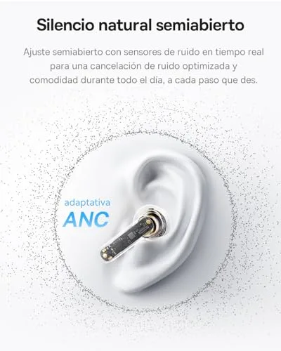 Baseus ▫️ Auscultadores sem fios Bluetooth BS1 NC Semi-In-Ear, Auscultadores Bluetooth com cancelamento de ruído, Auscultadores sem fios, Hi-Res, Driver de 13 mm, 6 microfones com IA, IP55, 55 horas, Bluetooth 6.0 3