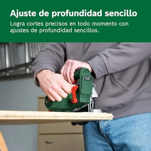 Bosch ▫️ Serra circular a bateria EasyCirc 18V-48 18V System (corta madeira até 48 mm; inclui adaptador para aspirador e guia paralela) 5