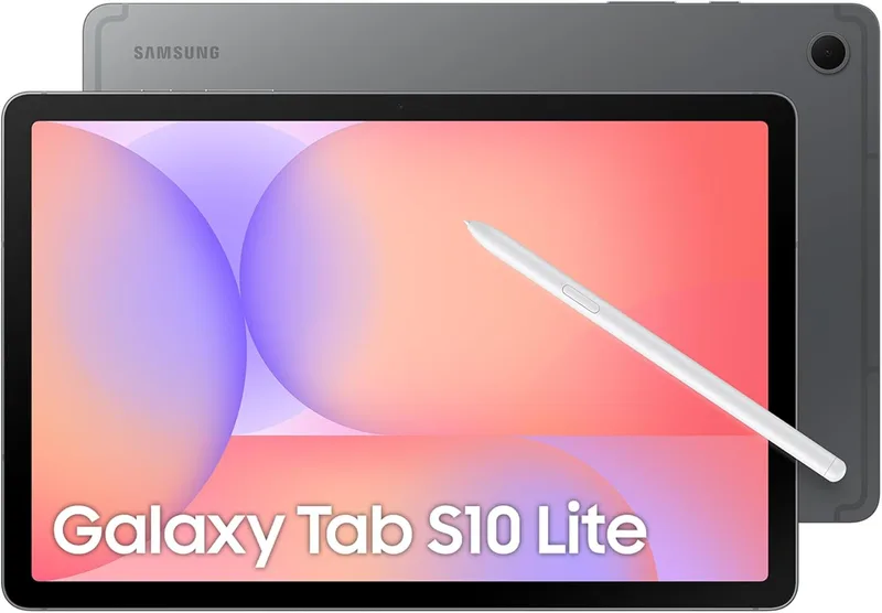 Samsung ▫️ Galaxy Tab S10 Lite 256 GB - Tablet com IA, inclui S Pen, 6 GB de memória, ecrã de 10,9", bateria de longa duração, cinzento, 3 anos + 1 ano extra de garantia do fabricante (versão em inglês)