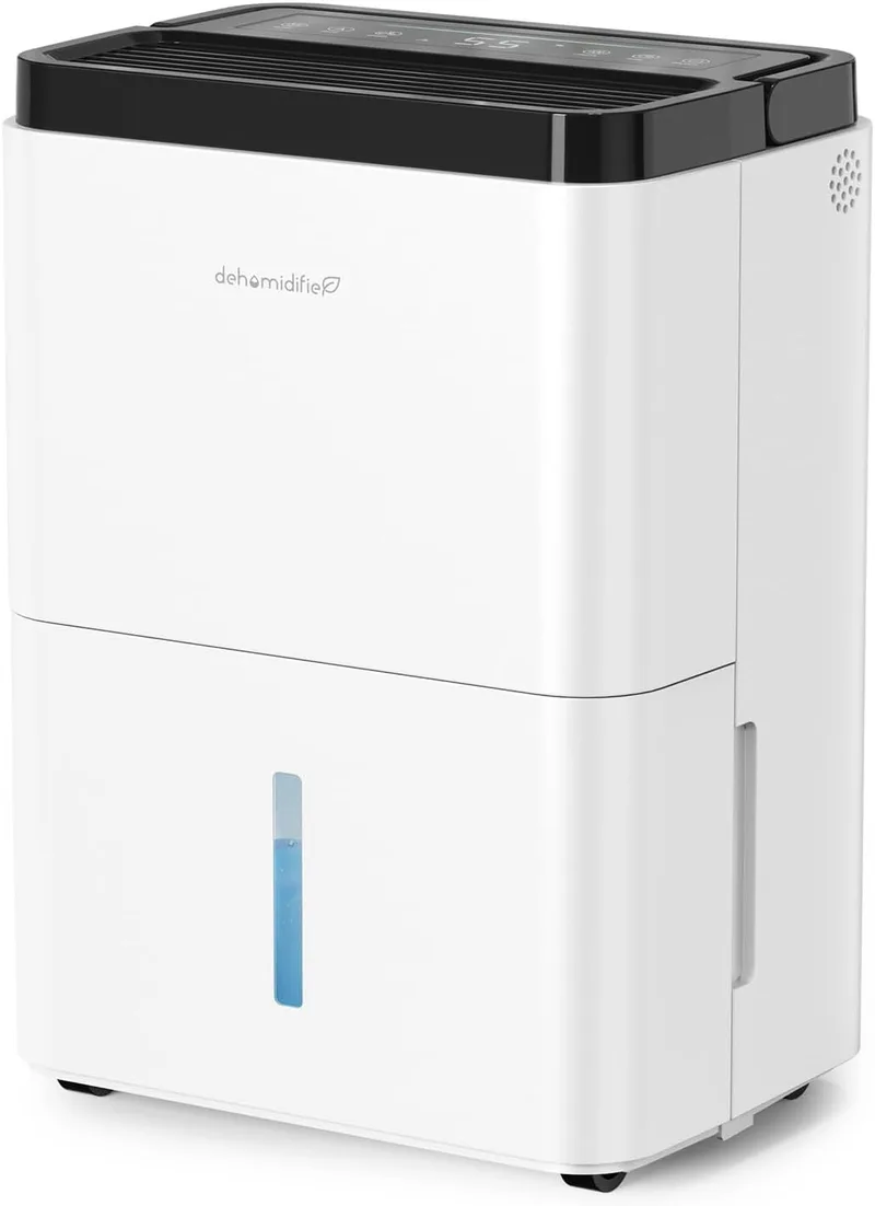 GOAMGE ▫️ Desumidificador, 12 l/dia, desumidificador com controlo de humidade, 3 modos, 2 velocidades, temporizador de 24 horas, descongelamento automático, mangueira de drenagem, para cave, quarto, casa de banho, casa de banho