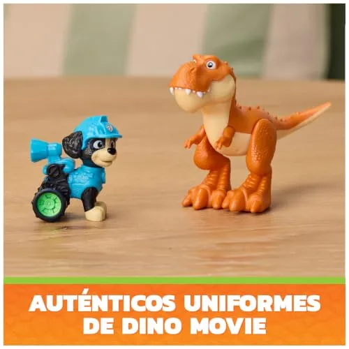 Paw Patrol ▫️ The Dino Movie, Conjunto de Aventuras com Dinossauros, coleciona 6 bonecos de ação, como o Ryder, o Rex e o T. Rex Timmy, brinquedos para meninos e meninas em idade pré-escolar, a partir dos 3 anos 6
