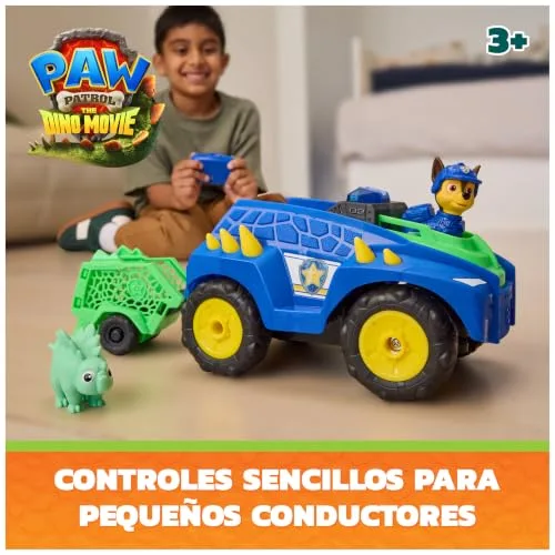 Paw Patrol ▫️ Patrulha Canina – Filme Dino: Resgate – Carro RC Chase e 2 bonecos 2