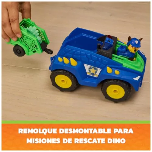 Paw Patrol ▫️ Patrulha Canina – Filme Dino: Resgate – Carro RC Chase e 2 bonecos 6