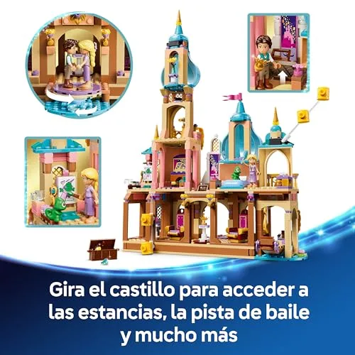 LEGO ▫️ Princesas da Disney – Castelo da Rapunzel – Decoração para o Quarto – 4 Mini-bonecos e uma Figura de Camaleão – Presente de Aniversário para Meninas a partir dos 6 Anos e Fãs de «Enredados» – 43297 3