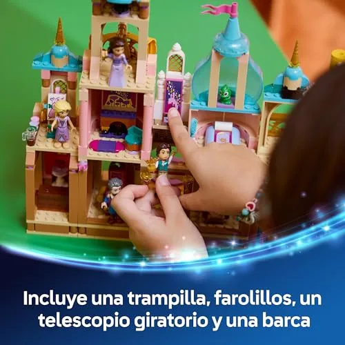 LEGO ▫️ Princesas da Disney – Castelo da Rapunzel – Decoração para o Quarto – 4 Mini-bonecos e uma Figura de Camaleão – Presente de Aniversário para Meninas a partir dos 6 Anos e Fãs de «Enredados» – 43297 5