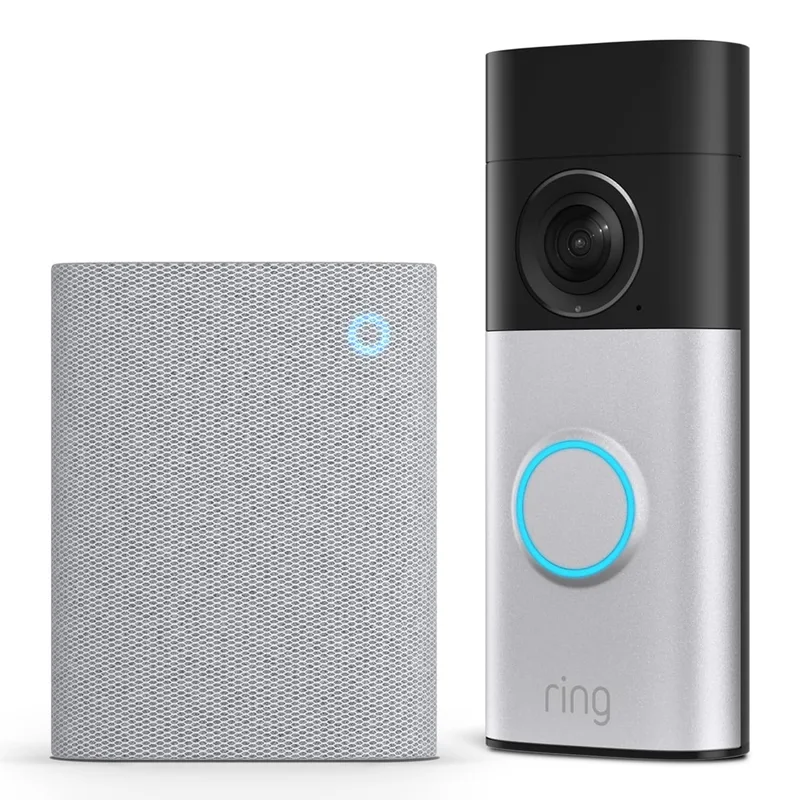 Visite a Loja Ring ▫️ Ring Videotimbre Wired Video Doorbell Plus, última geração (Wired Video Doorbell Plus) + Chime (3ª geração) | Camera Doorbell | Retinal 2K | 30 dias de teste gratuito do plano de subscrição Ring
