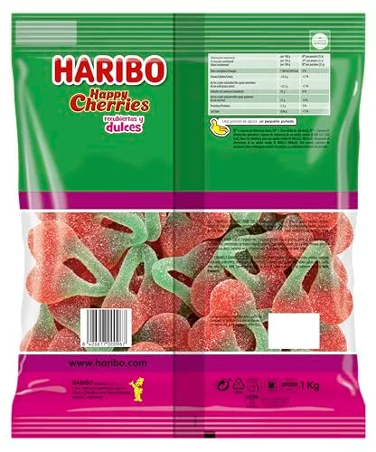 HARIBO ▫️ HAPPY CHERRIES RECOBERTAS E DOCES 1 kg 2