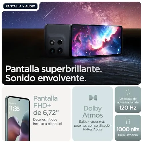 Motorola ▫️ Moto g56 5G 24 GB (8 GB + 16 GB RAM Boost)/256 GB Cinza, Resistência de nível militar, IP68/69, Corning Gorilla® Glass 7i, Ecrã de 6,72" Full HD+, Câmara de 50 MP com Moto AI, Bateria de 5200 mAh, Carregamento TurboPower de 30 W 3