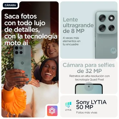 Motorola ▫️ Moto g56 5G 24 GB (8 GB + 16 GB RAM Boost)/256 GB Cinza, Resistência de nível militar, IP68/69, Corning Gorilla® Glass 7i, Ecrã de 6,72" Full HD+, Câmara de 50 MP com Moto AI, Bateria de 5200 mAh, Carregamento TurboPower de 30 W 4