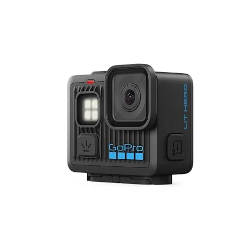 GoPro ▫️ Lit Hero: câmara de ação leve, compacta e à prova de água com luz integrada, vídeo Ultra HD 4K a 60 fps, fotografias de 12 MP, ecrã tátil e estabilização HyperSmooth 3
