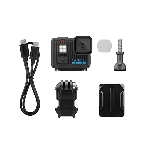 GoPro ▫️ Lit Hero: câmara de ação leve, compacta e à prova de água com luz integrada, vídeo Ultra HD 4K a 60 fps, fotografias de 12 MP, ecrã tátil e estabilização HyperSmooth 4
