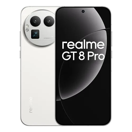 realme ▫️ Smartphone GT 8 Pro 12 GB + 256 GB, sistema de câmara RICOH GR, câmara com teleobjetiva ultra-nítida de 200 MP, Snapdragon 8 Elite Gen 5, bateria Titan de 7000 mAh, com adaptador, branco 5