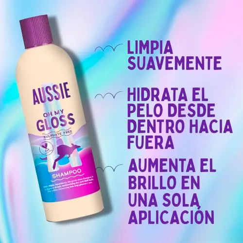 Aussie ▫️ Oh My Gloss Champô Sem Sulfatos + Condicionador + Sérum 3