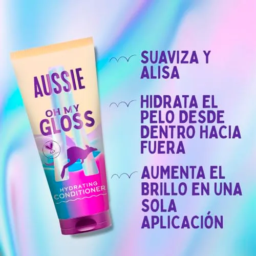 Aussie ▫️ Oh My Gloss Champô Sem Sulfatos + Condicionador + Sérum 4