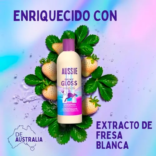 Aussie ▫️ Oh My Gloss Champô Sem Sulfatos + Condicionador + Sérum 6