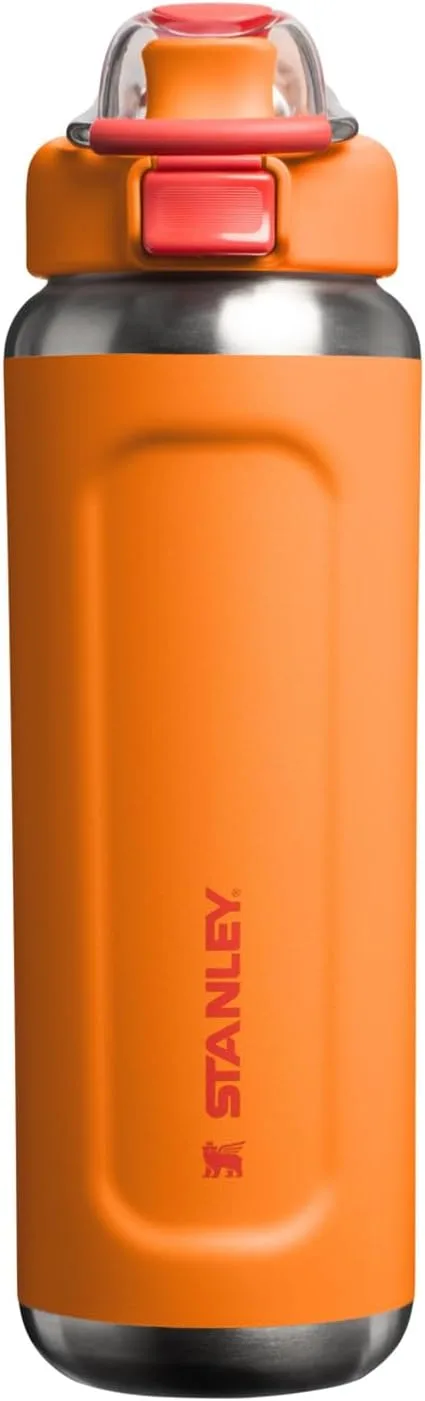 STANLEY ▫️ Garrafa 1913 Wellspring 0,7 L - 12 horas de frescura - 40 horas de gelo - Sem BPA - Garrafa de água em aço inoxidável - Adequada para a máquina de lavar louça - Isolamento a vácuo - Golden Coral | Mantém a bebida fresca durante 12 horas, gelada durante 40 horas, sem BPA, à prova de fugas,