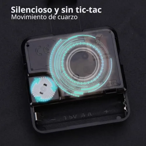 ACCSHINE ▫️ Relógio de parede moderno de 20 cm, grande, relógio de parede silencioso, relógio de cozinha para a cozinha, casa, escritório, escola (azul, 20 cm) 6