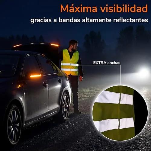 Upgrade4cars ▫️ Colete refletor para mota e carro, homologado pela DGT 3