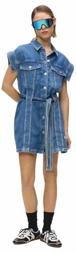KARL LAGERFELD JEANS ▫️ Vestido de ganga com cinto Karl Lagerfeld para mulher 2