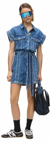 KARL LAGERFELD JEANS ▫️ Vestido de ganga com cinto Karl Lagerfeld para mulher 3