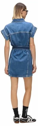 KARL LAGERFELD JEANS ▫️ Vestido de ganga com cinto Karl Lagerfeld para mulher 4