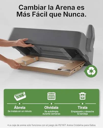 PETKIT ▫️ PUROBOT Crystal Duo Caixa de Areia Autolimpante para Gatos, Câmara com IA, Caixa de Areia Autolimpante para Gatos, Limpeza Bidirecional, Bandeja Substituível, Monitorização da Higiene, Eliminação de Odores, Cinza 3