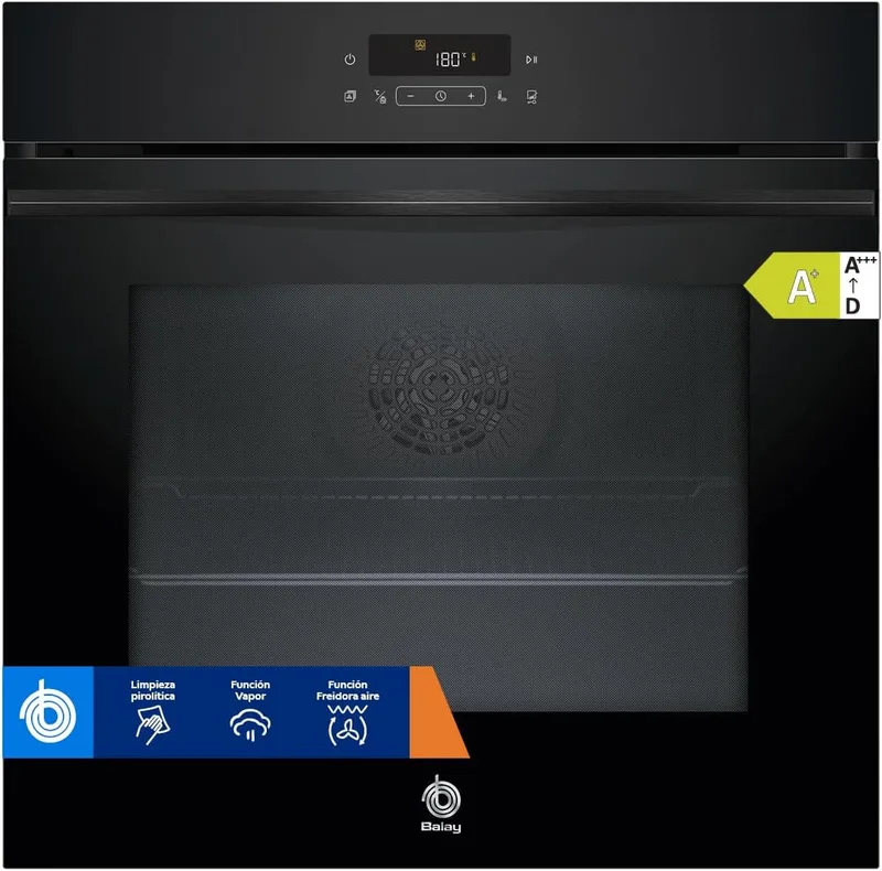Balay ▫️ Forno com vapor, pirólise e fritadeira de ar quente, preto, 3HD5829N3