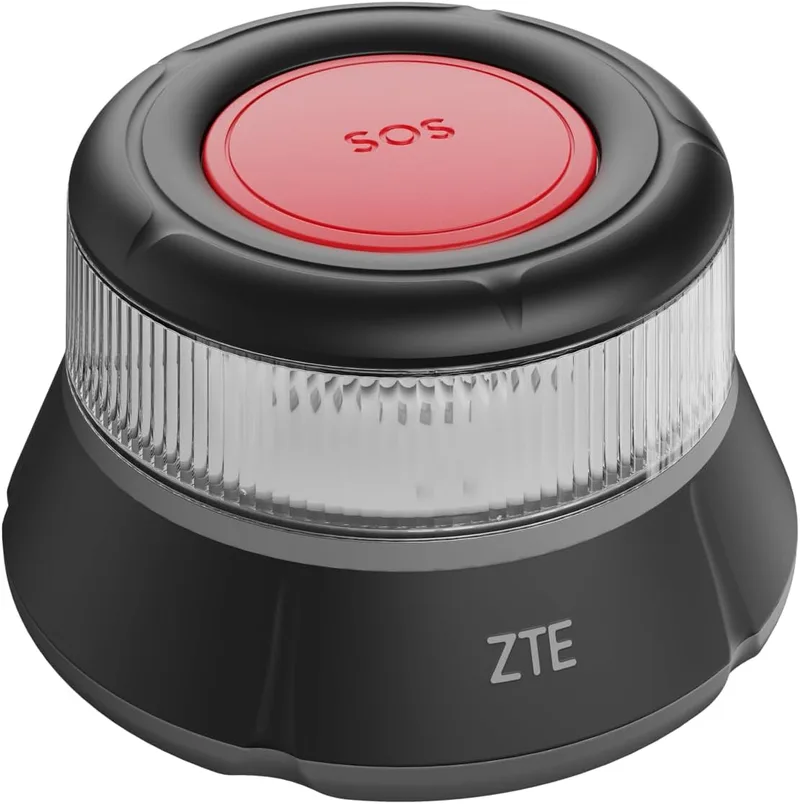 ZTE ▫️ E1 Beacon V16 Homologado e Ligado à DGT, Luz de Emergência 360°, Impermeável IP54, Geolocalização 3.0, Bateria 9V, Fixação Magnética